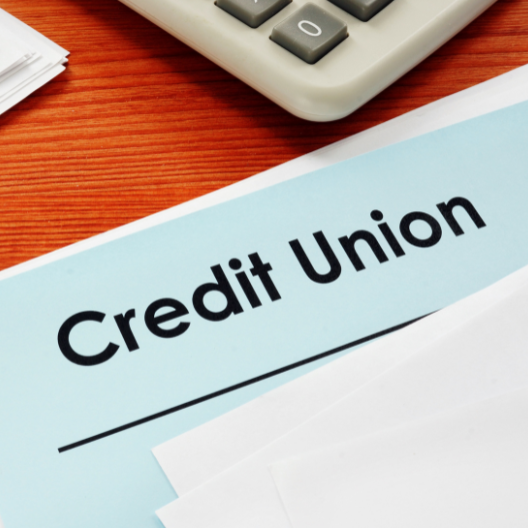 A paper with the words "Credit Union" printed on it.