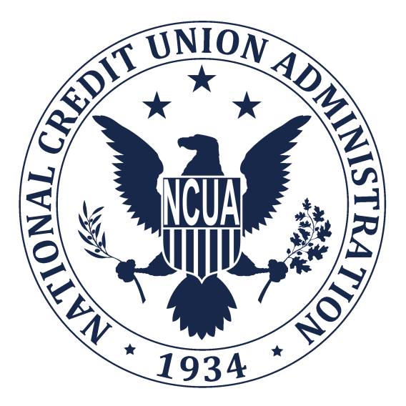 National Credit Union Administration logo with an eagle and a shield.