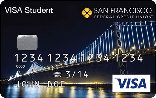 Example of a VISA Student credit card