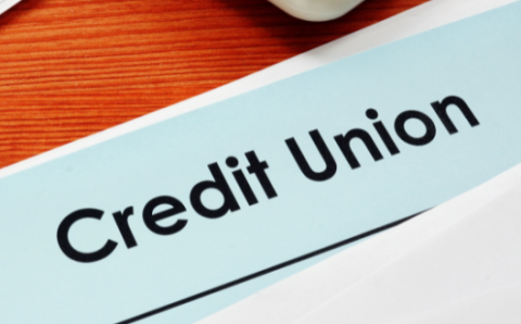 A paper with the words "Credit Union" printed on it.